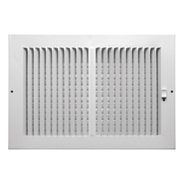 Cool Kitchen C102M12X08 2 x 08 in. 2 Way Supply Sidewall or Ceiling Register Grille White CO709507 - main